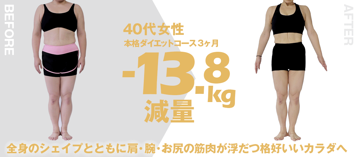 大阪帝拳ボクシングジム 40代女性 13.8kgダイエット事例
