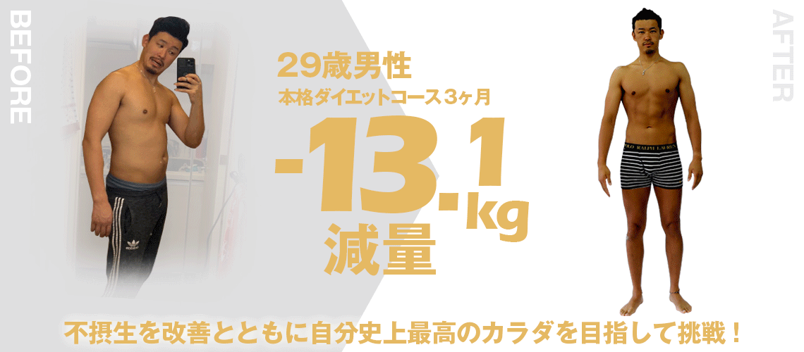 大阪帝拳ボクシングジム 29歳男性 13.1kgダイエット事例